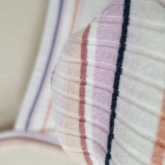 Mudd Striped Tank Crop Halter Top - Picture 3 of 6